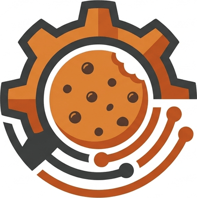 Минималистичный векторный логотип для политики cookie автомагазина на белом фоне в современном стиле